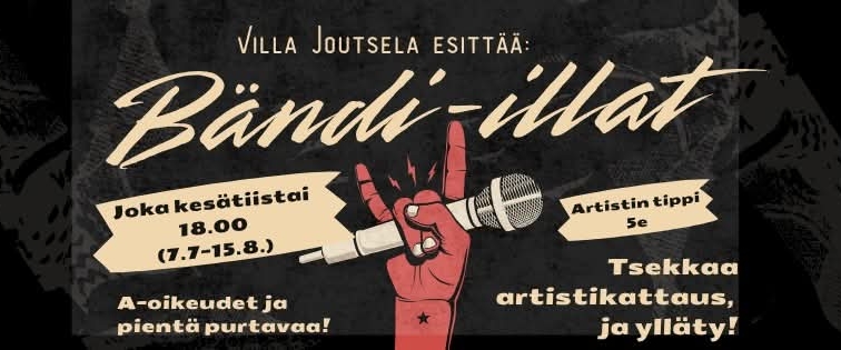 Villa Joutselassa alkaa heinäkuussa kuuden tiistai-illan livemusiikkisarja