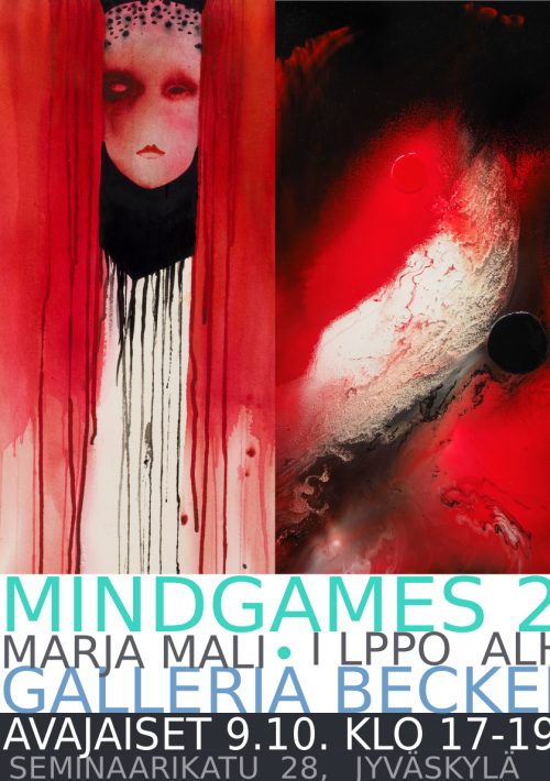 Lohjalla työskentelevien Marja Malin ja Ilppo Alhon Mindgames 2 -näyttely avautuu Jyväskylässä
